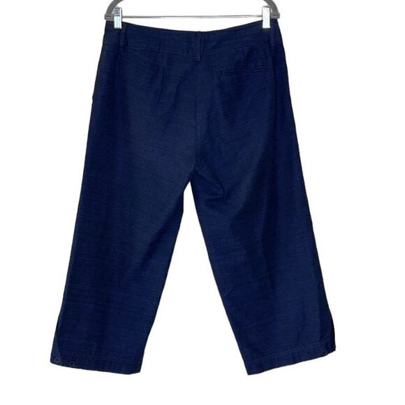 EILEEN FISHER WIDE LEG CROPPED PANTS SIZE M 100% COTTON - Picture 2 of 11